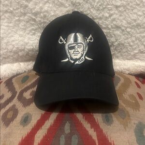 Vintage Raiders Black Cap with Embroidered Logo